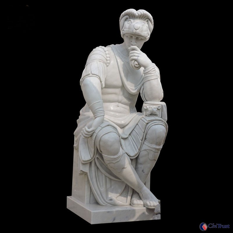Hand carved decoration White marble angel sculpture